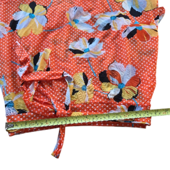 Cabi Orange Floral Wrap Skirt - Picture 6 of 6